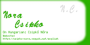 nora csipko business card